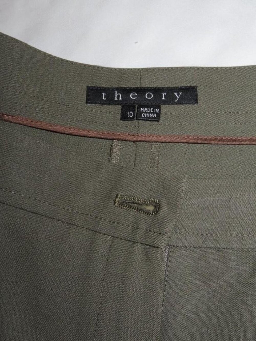 Theory Women's Green Trousers